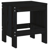 Garden Stools 2 pcs Black 40x36x45 cm Solid Wood Pine