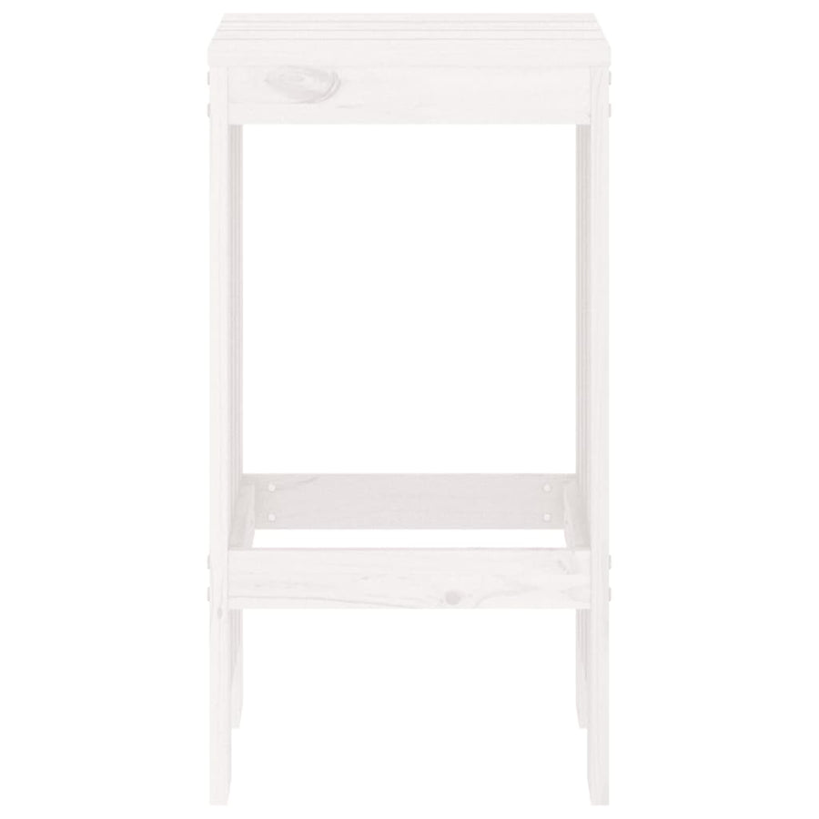 Bar Stools 2 pcs White 40x36x75 cm Solid Wood Pine