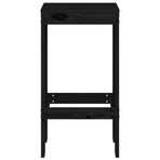Bar Stools 2 pcs Black 40x36x75 cm Solid Wood Pine