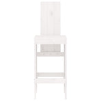 Bar Stools 2 pcs White 40x42x120 cm Solid Wood Pine