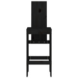 Bar Stools 2 pcs Black 40x42x120 cm Solid Wood Pine