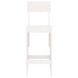 Bar Stools 2 pcs White 40x48.5x115.5 cm Solid Wood Pine
