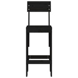 Bar Stools 2 pcs Black 40x48.5x115.5 cm Solid Wood Pine - Top-Down View