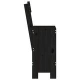 Bar Stools 2 pcs Black 40x48.5x115.5 cm Solid Wood Pine - 45-Degree Angle