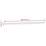 Mounting Rail Silver 1 m Stainless Steel