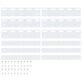 Connecting Plates 6 pcs Silver 20 cm Stainless Steel - Front View