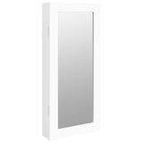 Mirror Jewellery Cabinet Wall Mounted White 30x8.5x67 cm - Front View