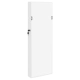 Mirror Jewellery Cabinet Wall Mounted White 30x8.5x90 cm - Close-Up Angle