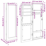 Mirror Jewellery Cabinet Wall Mounted White 30x8.5x90 cm - Extra Image