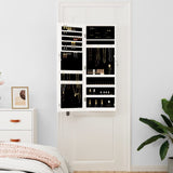 Mirror Jewellery Cabinet Wall Mounted White 37.5x10x106 cm - Side View