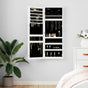 Mirror Jewellery Cabinet Wall Mounted White 37.5x10x106 cm