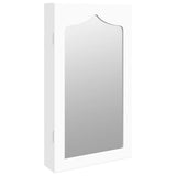 Mirror Jewellery Cabinet Wall Mounted White 37.5x10x67 cm