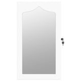 Mirror Jewellery Cabinet Wall Mounted White 37.5x10x67 cm - Top-Down View