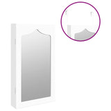 Mirror Jewellery Cabinet Wall Mounted White 37.5x10x67 cm - Extra Image