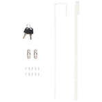 Mirror Jewellery Cabinet Wall Mounted White 37.5x10x90 cm