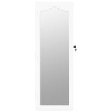 Mirror Jewellery Cabinet Wall Mounted White 37.5x10x106 cm - Top-Down View