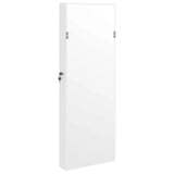 Mirror Jewellery Cabinet Wall Mounted White 37.5x10x106 cm - Close-Up Angle