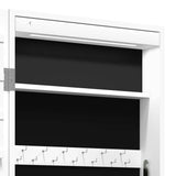 Mirror Jewellery Cabinet with LED Lights Wall Mounted White - Extra Image
