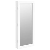 Mirror Jewellery Cabinet with LED Lights Wall Mounted White