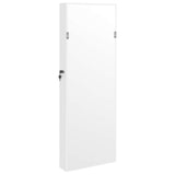 Mirror Jewellery Cabinet with LED Lights Wall Mounted White - Rear View