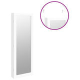 Mirror Jewellery Cabinet with LED Lights Wall Mounted White - Extra Image