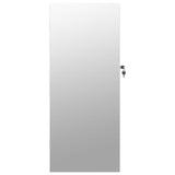 Mirror Jewellery Cabinet with LED Lights Wall Mounted White - Top-Down View