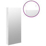Mirror Jewellery Cabinet with LED Lights Wall Mounted White - Extra Image