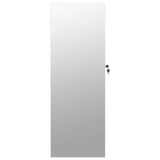 Mirror Jewellery Cabinet with LED Lights Wall Mounted White - Top-Down View