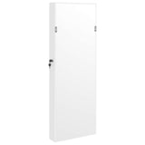 Mirror Jewellery Cabinet with LED Lights Wall Mounted White - Rear View