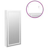 Mirror Jewellery Cabinet with LED Lights Wall Mounted White - Extra Image