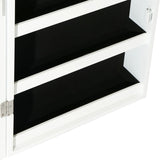 Mirror Jewellery Cabinet with LED Lights Wall Mounted White - Extra Image