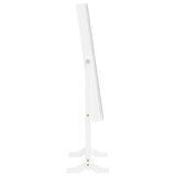 Mirror Jewellery Cabinet with LED Lights Free Standing White - Rear View