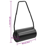 Garden Lawn Roller with Handle Black 42 L Iron and Steel