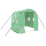Greenhouse with Steel Frame Green 4 m? 2x2x2 m