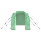 Greenhouse with Steel Frame Green 4 m? 2x2x2 m