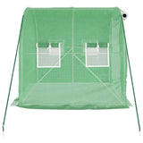 Greenhouse with Steel Frame Green 4 m? 2x2x2 m
