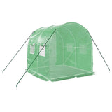 Greenhouse with Steel Frame Green 4 m² 2x2x2 m - Rear View