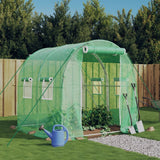 Greenhouse with Steel Frame Green 4 m? 2x2x2 m