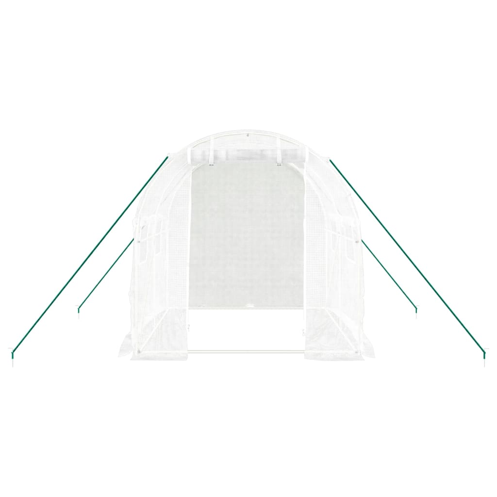 Greenhouse with Steel Frame White 4 m? 2x2x2 m