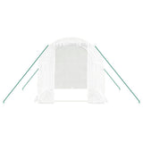 Greenhouse with Steel Frame White 4 m? 2x2x2 m