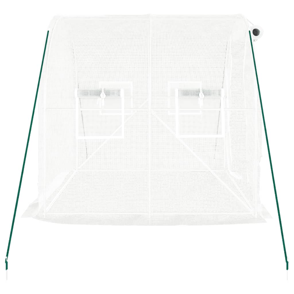 Greenhouse with Steel Frame White 4 m? 2x2x2 m