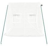 Greenhouse with Steel Frame White 4 m? 2x2x2 m