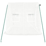 Greenhouse with Steel Frame White 4 m² 2x2x2 m - 45-Degree Angle