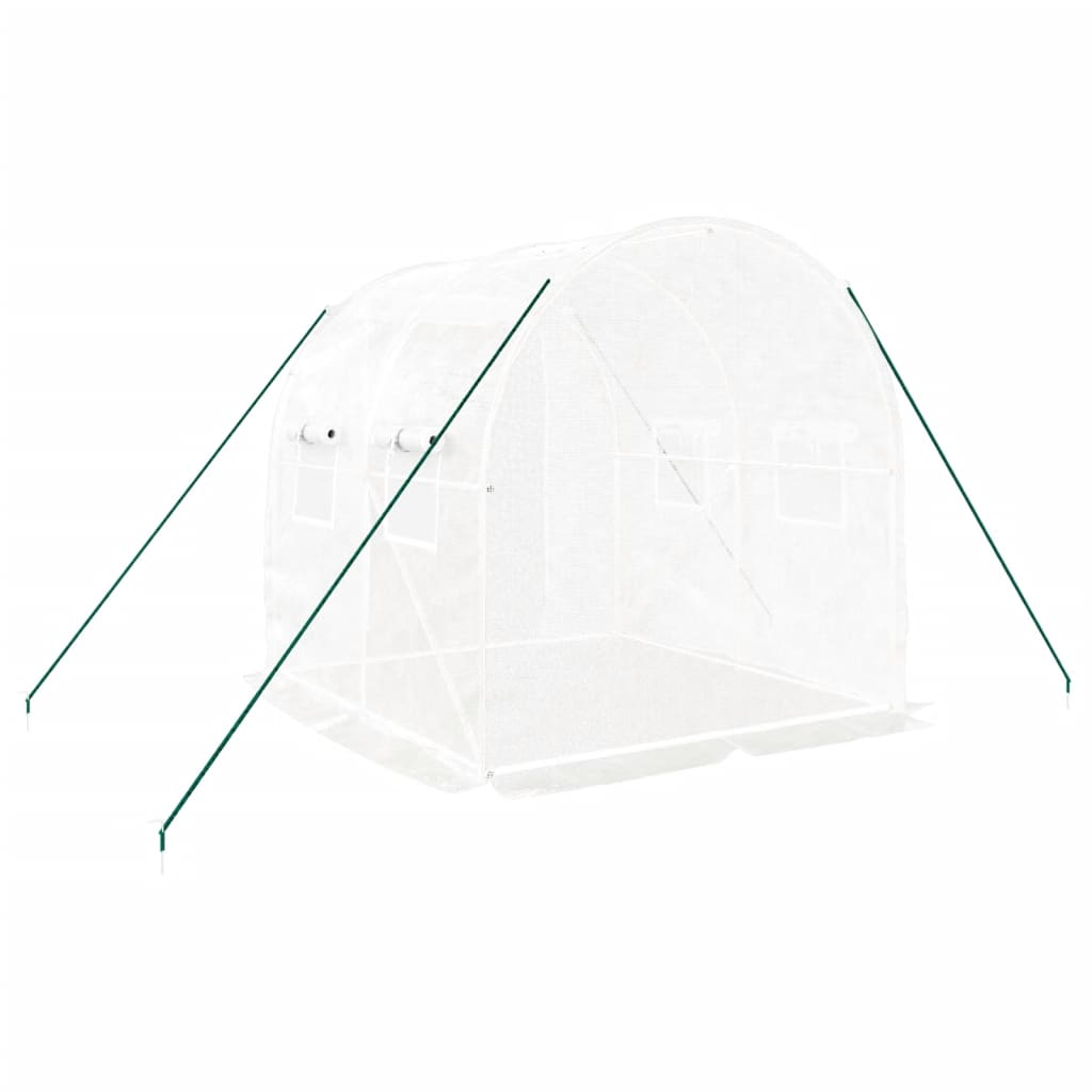 Greenhouse with Steel Frame White 4 m? 2x2x2 m