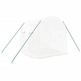 Greenhouse with Steel Frame White 4 m² 2x2x2 m - Rear View