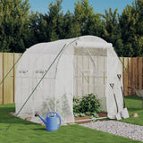 Greenhouse with Steel Frame White 4 m? 2x2x2 m
