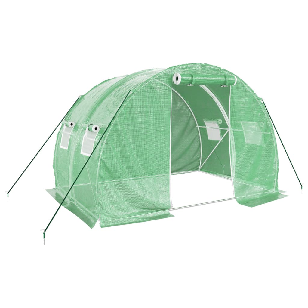 Greenhouse with Steel Frame Green 6 m? 3x2x2 m