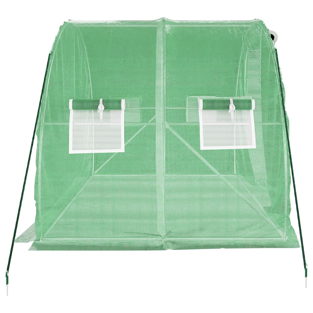 Greenhouse with Steel Frame Green 6 m? 3x2x2 m