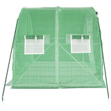 Greenhouse with Steel Frame Green 6 m² 3x2x2 m - 45-Degree Angle