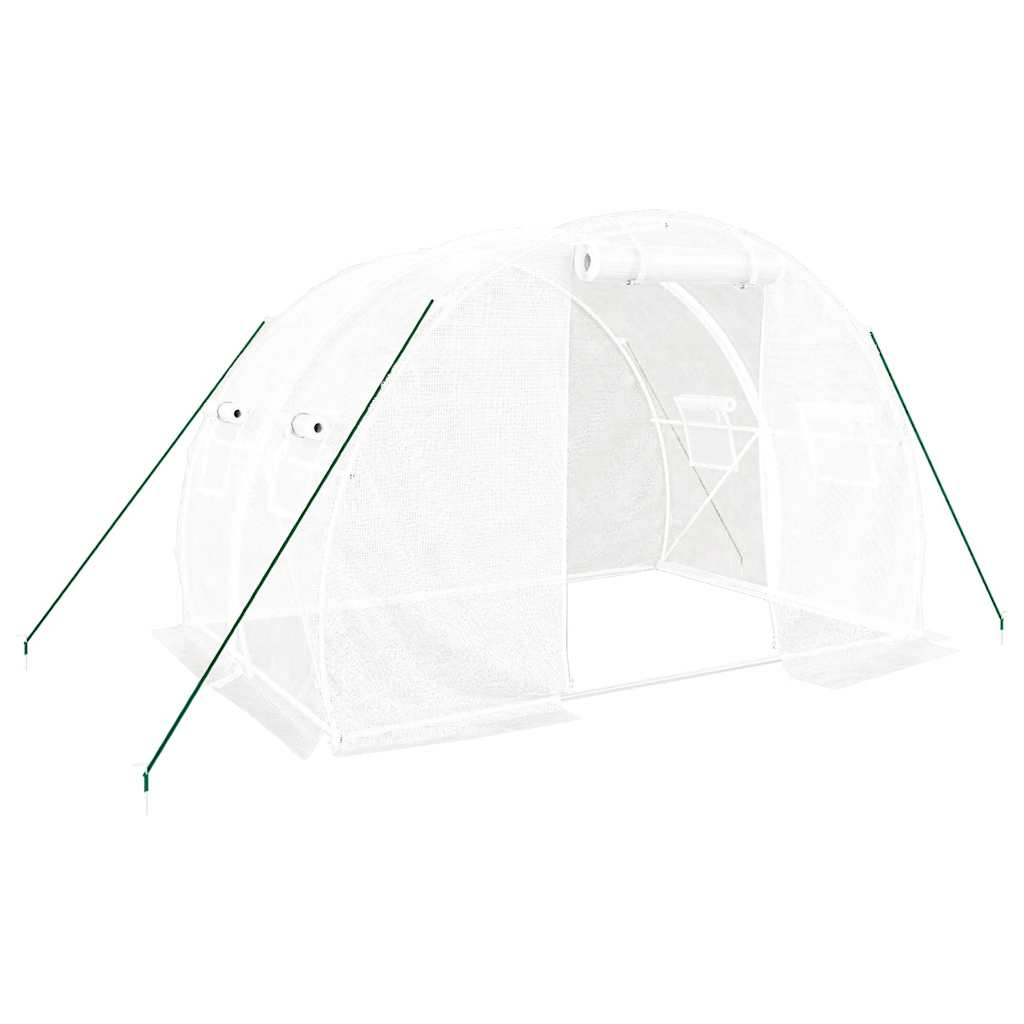 Greenhouse with Steel Frame White 6 m? 3x2x2 m